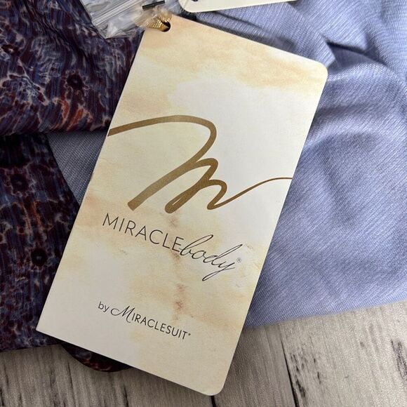 Miracle Body Women's Long Sleeve Abstract Color Block Gray/Rust Mini Dress M NWT - Picture 7 of 11